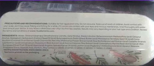 SHAEIO Keratin Hair Mask - 1 LITRO. RITUAL BOTANICO Keratina Organica Colombiana for Hair with 12 Natural Oils and Amino Acids