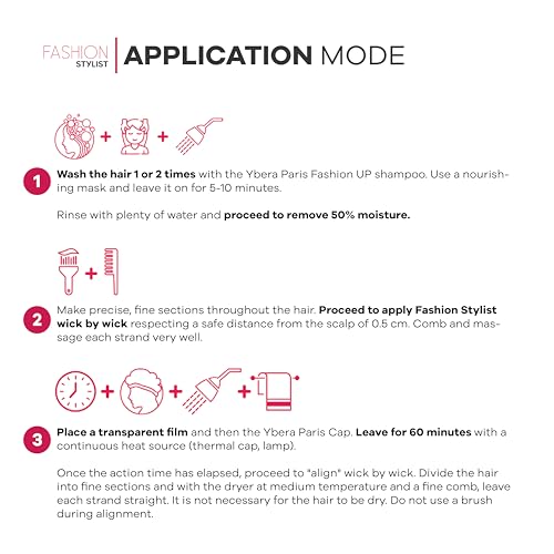 YBERA PARIS Fashion Stylist Cream | Keratin Hair Straightening Treatment | Smooth System | Extreme Shining Hair | Color Safe | Enhanced with Omega | 5.2 FL Oz