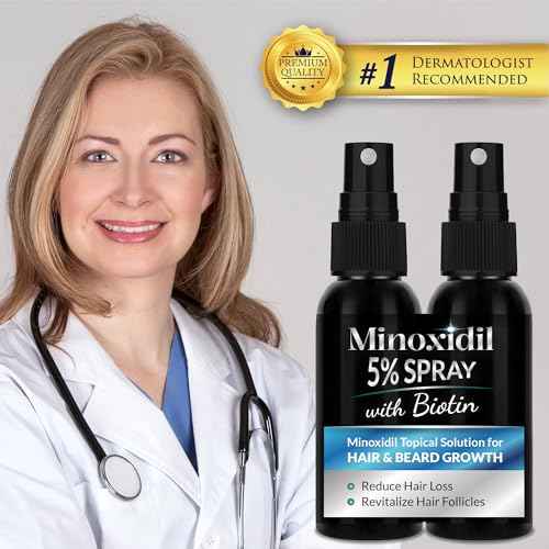 5% Minoxidil for Men Hair, Minoxidil for Women Hair Growth, Minoxidil 5 Percent Hair Regrowth for Men, Minoxidil Spray for Hair and Beard Growth 2PCS