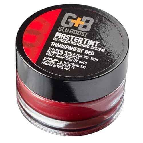 GluBoost MasterTint Jars ? Long-Lasting Color Additives for Perfect Color Matching ? Works with MasterGlu & Fill n¡¯ Finish Pro ? No Solvent Needed - Red