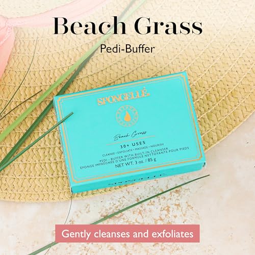 SPONGELL? Pedi-Buffer - Cleanse, Exfoliate & Polish Feet - Beach Grass