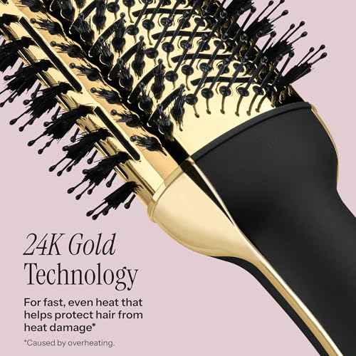 HOT TOOLS 24K Gold Blow Dryer Brush - Hot Air Brush for Salon-Worthy Volume in One Step - Volumizer with 24K Gold Technology for Fast Styling & Long-Lasting Results