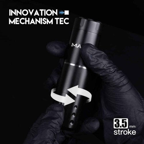 Mast Tattoo Gun Kit, Wireless Complete Tattoo Kit Cord/Cordless Tattoo Machine 20Pcs Cartridge Needles Tattoo Ink for Beginner