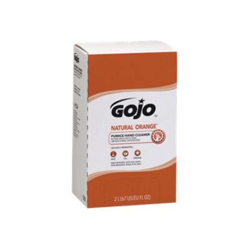 GOJO NATURAL ORANGE Pumice Hand Cleaner 2000 mL Quick Acting Lotion Hand Cleaner with Pumice Refill PRO TDX Dispenser (Pack of 4) - 7255-04