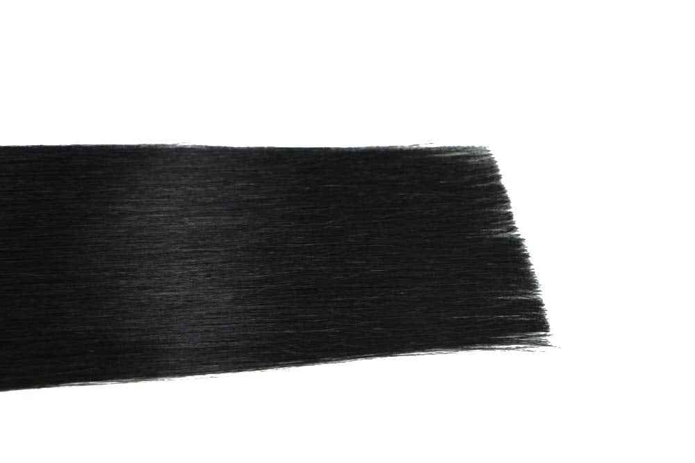 HUAYI Natural Color Jet Black 120g 7Pcs Clip In Hair Extensions Human Hair Soft Silky Thick End Tangle Free Full Head Hair Extensions Balayage Hair (1#16'')