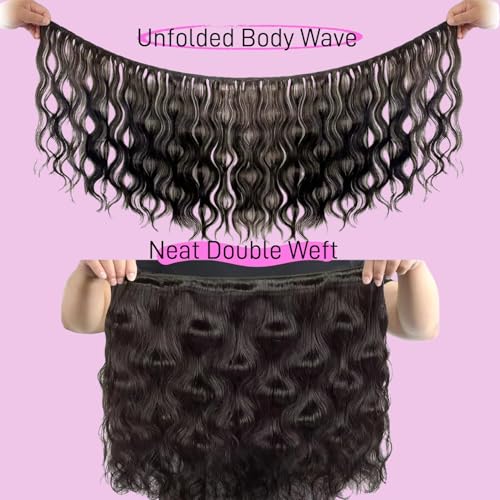 AZONA 16A Real Raw Bundles Body Wave Human Hair,No Tangle No Shedding Body Wave Bundles Human Hair,Triple The Lifespan Over Regular Virgin Hair Bundle,Silky And Soft 20 Inch