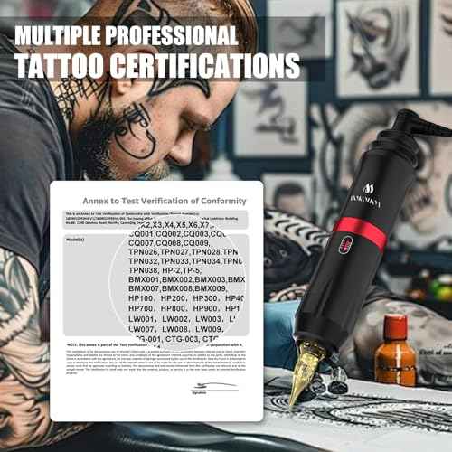 Tattoo Gun Kit Complete Tattoo Kit, Tattoo Machine Kit for Beginners, Rotary Tattoo Pen Kit,10 Pro Tattoo Cartridge Needles,10 Ink Color Set for Tattoo Supplies (Black)
