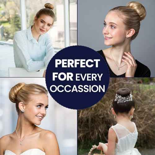 Andlane French Hair Bun Maker - Easy Donut and Bun makers for Women's hair Quick Updos - Snap-and-Roll Perfect Tool for Kids and Twist Tool Clip (Brown - Pack of 2)