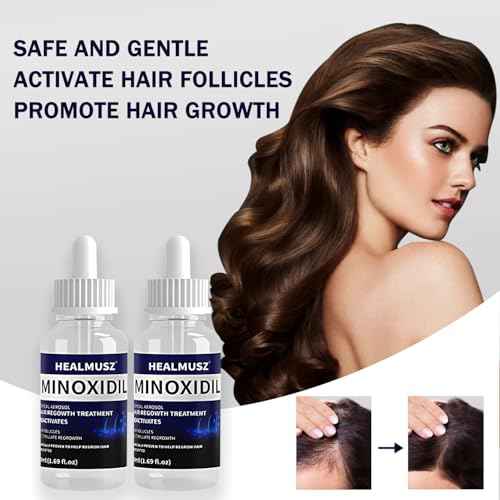 5% Minoxidil for Men & Women, Biotin, Unscented, Red, Unisex-Adults, Hair Growth, Hair Fall Control, 2 Bottles, 100ml (3.36 Fl Oz)