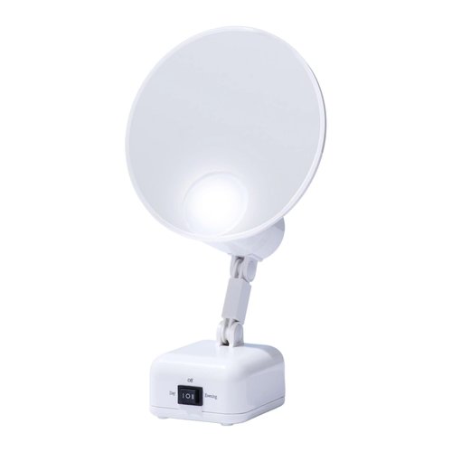 Floxite FL-615-2 15X magnifying mirror with light, Lighted travel makeup mirror with light and magnification, Round, LED, Tabletop, Portable vanity mirror for desk bathroom, electric plug in, personal