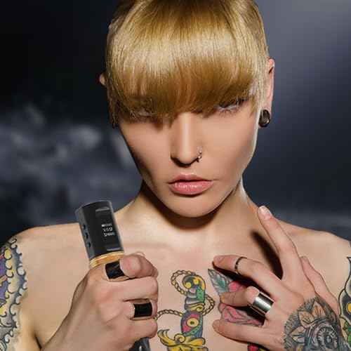 Karite Tattoo Kit, Professional Wireless Tattoo Gun with 2400mAh Battery, 7 Adjustable Needle Strokes, and Customizable Settings for Voltage and Frequency - Durable Tattoo Kit for beginners