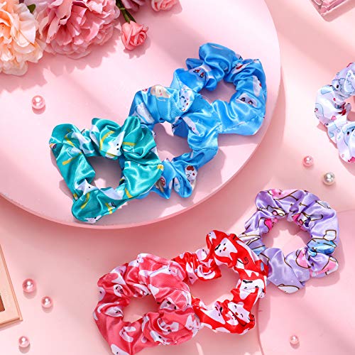 WILLBOND 20 Pieces Dental Hygienist Gifts, Dental Assistant Hair Scrunchies for Women, Tooth Elastic Hair Holder Hygiene Ponytail Teeth Pattern Hair Scrunchies for Women Girls