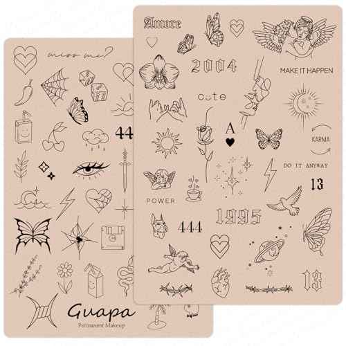 2 Pcs Tiny Tattoo Practice Skins, Small Deluxe Mini Silicone Finger Semi Permanent Tattoo Latex Pad for Training (Tiny #6 - Pink Pad -2PCS)