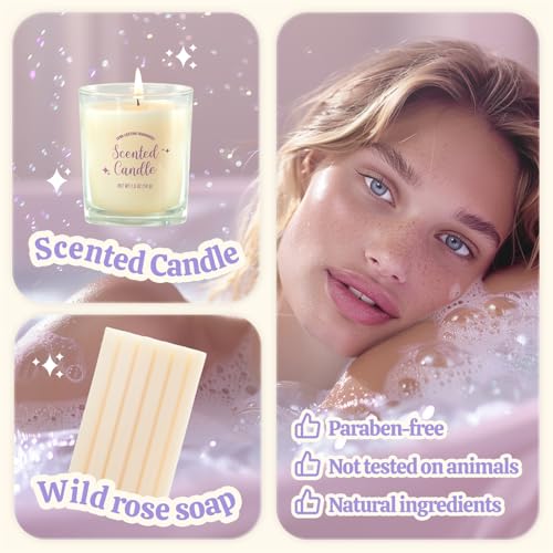 Gifts for Women, Bath and Body Gift Set for Women, Sister & Best Friends, Birthday Gifts for Women, 8 PCS Lavender Spa Gifts for Women, Christmas Gifts for Women