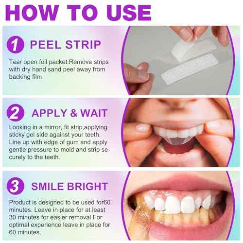 Teeth Whitening Strips,7-Day whitening Strips,Sensitive Teeth Whitener,Enamel Safe for Whiter Teeth,Deep Stains Removal,nstant Teeth Whitening Without The Harm (14pcs)