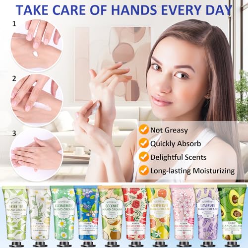 32 Pack Hand Cream Gift for Women, Bulk Hand Lotion Travel Size for Dry Cracked Hands, Mini Moisturizing Hand Cream for Christmas Gifts, Mom Gifts, Stocking Stuffers and Bridal Shower Favors