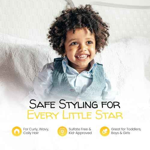 Kids Hair Styling Gel with Coconut Fruit Extract | Safe & Gentle Baby Hair Gel for Toddlers | Sulfate-Free Hair Gel for Boys & Girls, 12 oz