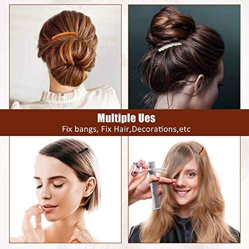 24 Pieces French Hair Side Combs Set Plastic Twist Comb Hair Clip Combs Accessories for Girls Women (9/11 /23 Teeth Side)