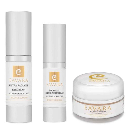 Organic Retinol Night Cream, Anti Aging Eye Cream, and Daily Moisturizer Cream