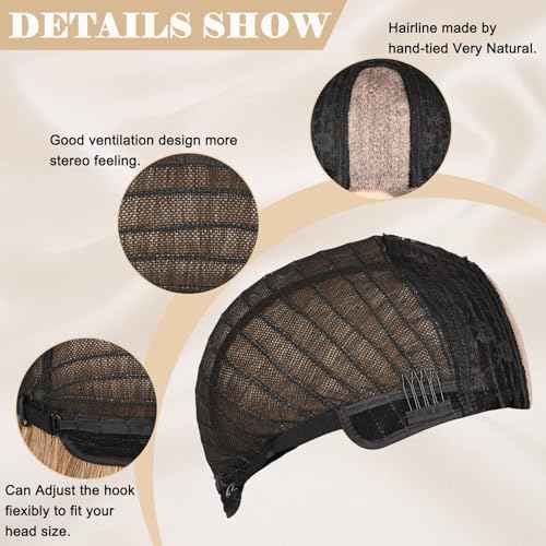 NAYOO Long Ombre Blonde Wavy Wig for Women 26 Inch Middle Part Curly Wavy Wig Natural Looking Synthetic Heat Resistant Fiber for Daily Party Use (Ombre Blonde)