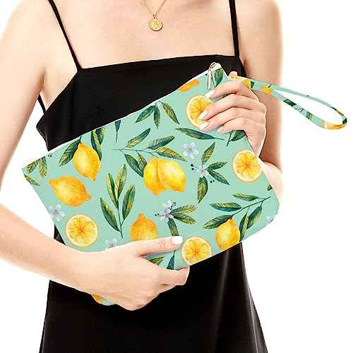 Fokongna Wet Bag Wet Dry Bag Beach Bag Wet Bag For Swimsuit, Travel Makeup Bag Toiletry Bag Waterproof Large Capacity for Women Girls Mom Sister Friends Diaper Bag Strawberry lemon Decor