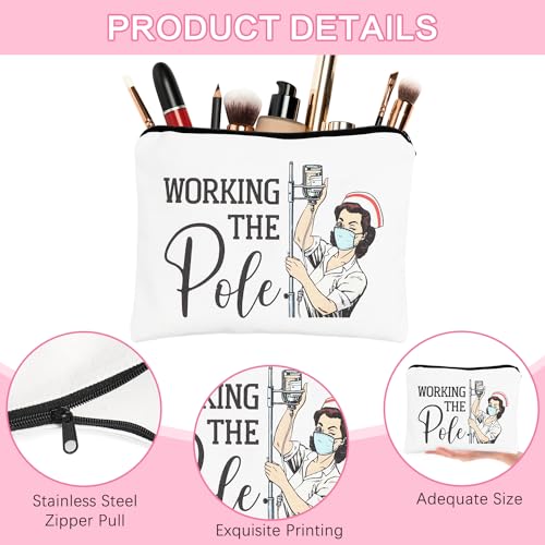 Nurse Makeup Bag - Nurse Gifts, Nurse Zipper Bag Cosmetic Bag, Nursing Bags for Nurses, Nurse Accessories for Work, Nurse Gifts Bulk, Nurse Graduation Gift, Funny Appreciation Gift (Nurse A1)
