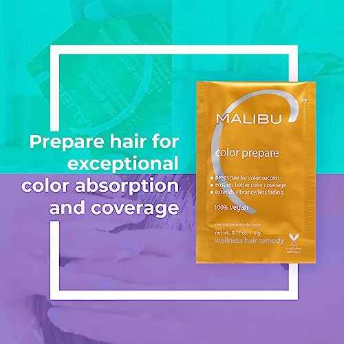 Malibu C Color Prepare Wellness Hair Remedy - Extends Hair Color Vibrancy & Counteracts Discoloration, Dullness & Brassiness - Made with a Blend of Antioxidants