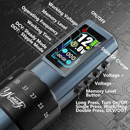 Tattoo Gun Kit for Professionals, Wireless Tattoo Pen Machine Set with 7 Strokes Length, 2Pcs 1,600 mAh Batteries, 20Pcs Cartridge Needles for Artists Tattoos Supply (black-kit)