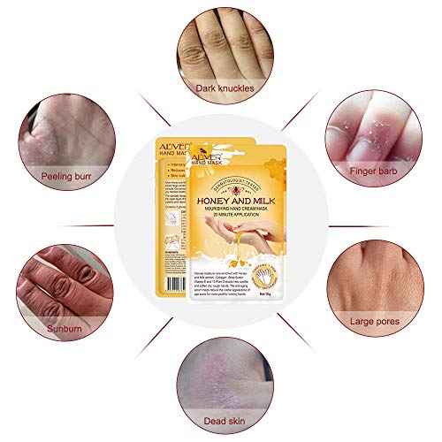 5 Pairs Hand Mask Gloves, Moisturizing & Repairing Treatment for Extra Dry & Rough Skin, Exfoliating Peeling Mask for Home Spa Care, Men & Women