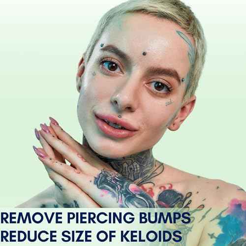 BodyJ4You Piercing Keloid Bump Removal - Natural Oil Piercing Bump Treatment - Nose Septum Belly Ear Cleaner Soothing Skin Recovery Solution - Safe Care Piercing Reduce Appearance Scars - 0.33 Fl Oz