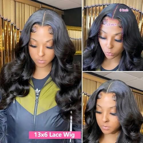 250% Density 13x6 Body Wave Lace Front Wigs Human Hair HD Transparent full frontal lace wigs human hair 13x6 for Women Glueless Wigs Human Hair with Baby Hair