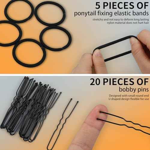 Teenitor Small Donut Hair Bun Maker Set - 2 Dark Brown 2 Light Brown Small Size Hair Bun Maker, Hair Donuts for Buns Kids, 5 Elastic Bands, 20 Hair Pins, Bun Maker For Kids