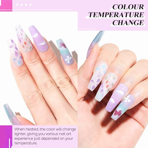 AIMEILI Chameleon Gel Nail Polish Hema Free Color Changing Nail Polish Gel U V Gel Polish Manicure Kit Set Of 6pcs X 10ml - Kit Set 66