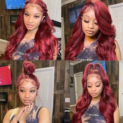 99J Human Hair Bundles Burgundy Body Wave Bundles 12 12 12 inch Mixed Length Brazilian Remy Red Human Hair Bundle 300g