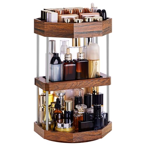 Homde Makeup Organizer 360 Degree Rotating Cosmetic Storage Display Perfume Organizer Cologne Organizer