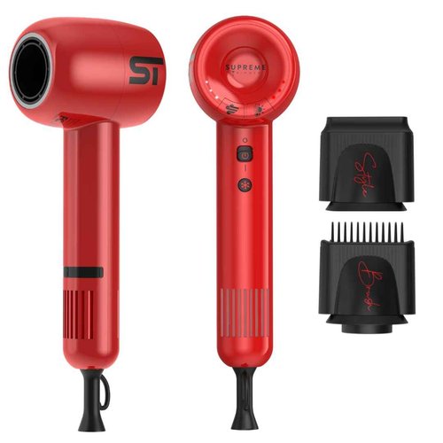Supreme Trimmer Hair Dryer Negative Ion 110,000 RPM | Fast Drying & Low Noise Blow Dryer 1400W Brushless Motor | Magnetic Attachments, 3 Heat & 3 Speed Settings + Cool Shot | SHD347