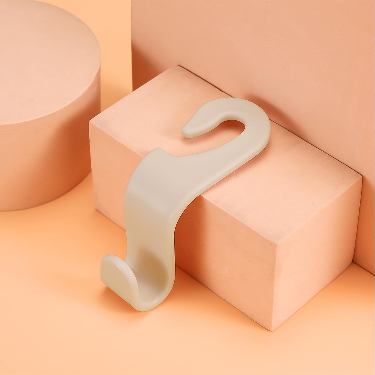 4PCS Car Seat Headrest Hooks, Auto Back Seat Hanger Holder, Durable Stylish Vehicle Organizer Universal Car Interior Accessories, Storage Hooks for Purses, Bags, Clothes, Coats, Hats (Beige/4PCS)