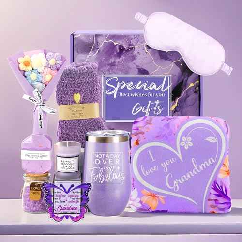 Grandma Christmas Mothers Day Birthday Gifts 10Pcs Set, Premium Natural Skincare Set - Moisturizing & Nourishing Body Care Kit, Ideal Gifts for Grandma Mother¡®s Day(Grandma)