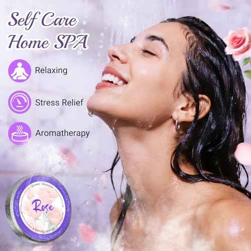 Christmas Stocking Stuffers White Elephant Gifts for Adults Women: Futricy 8 Pcs Shower Steamers Aromatherapy Birthday Gifts for Teen Girls Mom Wife, Bath Bombs Self Care Natural Essential Oils