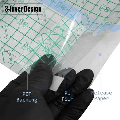 10 Yard Tattoo Aftercare Bandage - SOTICA 2 Rolls Second Skin Tattoo Cover (4 inch, 6 inch Wide) Tattoo Bandages Waterproof Tattoo Wraps for Healing Tattoo Cover for Swimming Tattoo Film for Shower
