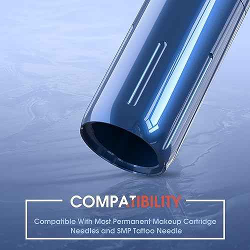 INKin Permanent Makeup Tattoo Machine Kit - LOLA MINI Rotary Tattoo Short Pen SMP Tattoo Gun Lightweight with RCA Cord for Miroblading Shading Lining Eyeliner Lips Cartridges Needles Supply