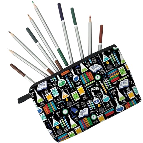 Women Travel Bag Chemistry Pattern Printed Cosmetic Bag Makeup Bag Small Pouch Gift for Women hz7093