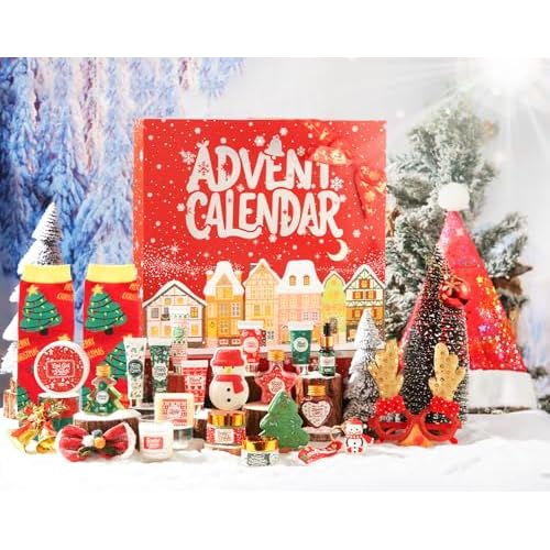 Advent Calendar 2025-24 Days of Christmas Countdown Calendar, Skincare Gift Set, Self Care Beauty Gifts, Christmas Spa Gift Box for Teen Girls and Women
