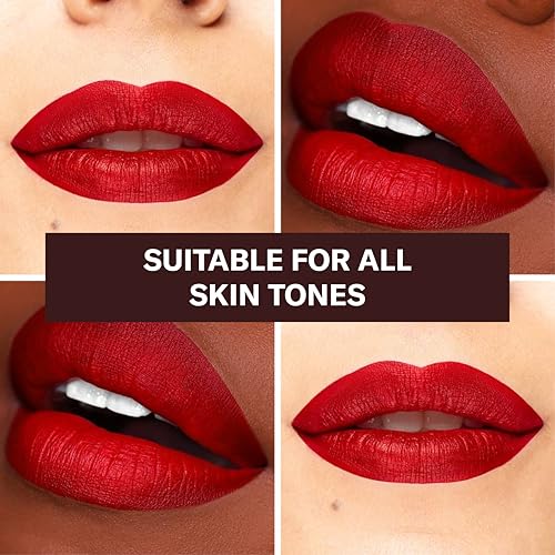 The Lip Bar - Nonstop Liquid Matte Lipstick, Bawse Lady (Blue Red) - High Pigment - One Swipe - Long Lasting - Jojoba Oil, Vitamin E - Vegan, Gluten Free, Cruelty Free - Makeup & Cosmetics - .24 fl oz