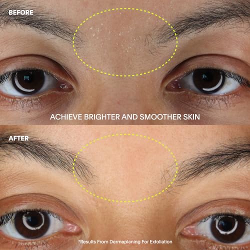 Leaf Shave | Leaf Dermaplaner Kit, All-Metal Reusable Dermaplane Razor and Exfoliating Tool for Women, Includes Matching Stand and 10-Pack of Refills - Rose Gold