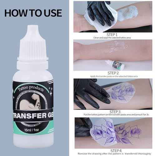 Wireless Tattoo Kit for Beginners - Tattoo Machine with 2pcs 1200 mAh Capacity Power Supply, Tattoo Pen Kit with 10Pcs Tattoo Cartridge Needles Transfer Papers and 3mm Tatoo Practice Skin
