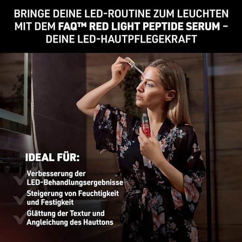 FAQ Red Light Peptide Serum ? Hyaluronic Acid & Peptide Face Serum for Women & Men, Hydrating Skin Care to Enhance LED Light Routines