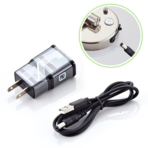 HIHIA Wall Mounted Makeup Mirror with 10X Magnification, 8 Inch Double Sided Vanity Magnifying Vanity Mirror with Led Lights for Girls, USB Rechargeable, Touch Control ON/Off (Nickel)