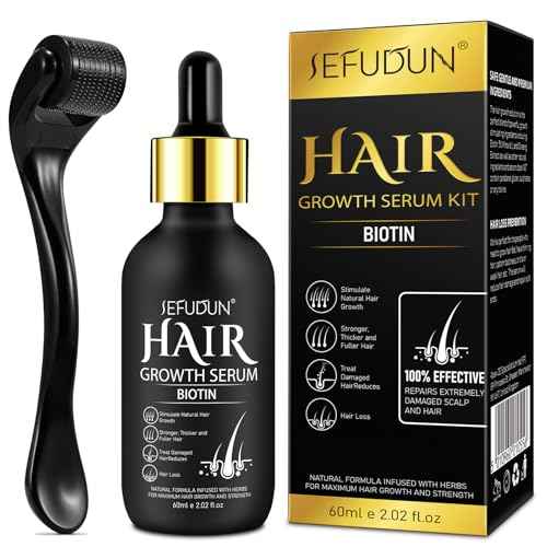 Generic 5% Minoxidil for Men and Women Hair Growth Kit, Minoxidil for Men Beard Growth Kit, Biotin Hair Growth Serum & 5% Minoxidil Treatment for Stronger Thicker Longer Hair -2.02 Fl.Oz