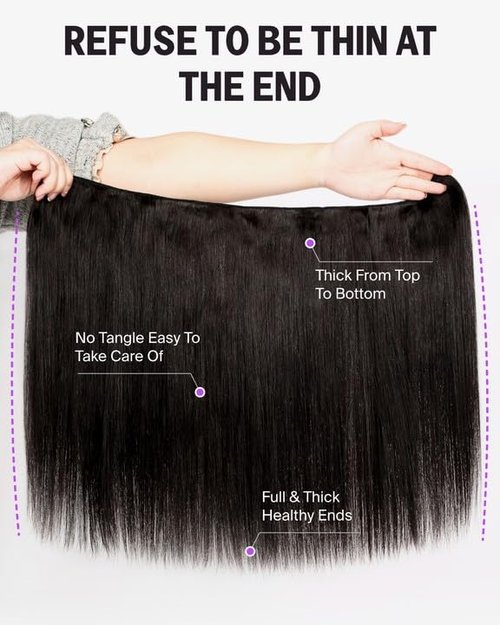 Megalook Hair 15A Human Hair Bundles Straight Bundles Human Hair 100% Raw Vietnamese Bundle Natural Black Color Long Service Life 18 Inch